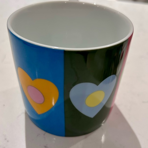 Swid Powell Coffee Tea Mug Geometric Color Block Hearts Gene Meyer “Stars” Rare - Picture 2 of 5